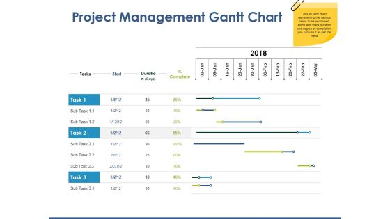 Project Management Gantt Chart Template 1 Ppt PowerPoint Presentation Professional Example File