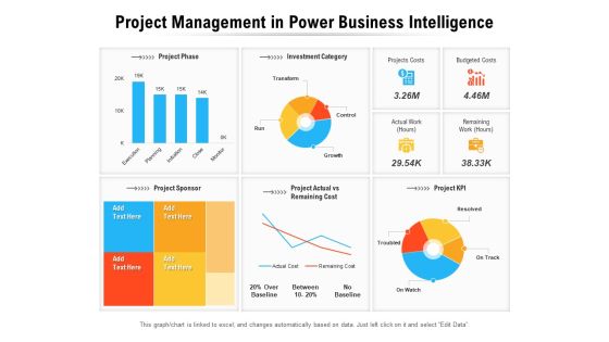 Project Management In Power Business Intelligence Ppt PowerPoint Presentation File Graphics Template PDF