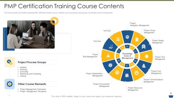 Project Management Professional Certificate Preparation IT PMP Certification Training Course Contents Ideas PDF