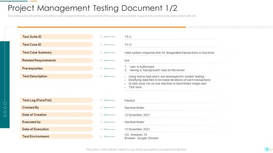 Project Management Professional Documentation Requirements IT Project Management Testing Document Created Sample PDF Project Management Professional Documentation Requirements IT Project Management Testing Document Created Sample PDF