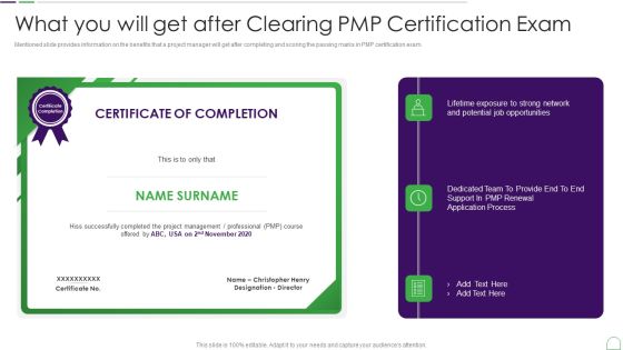 Project Management Professional Guide IT What You Will Get After Clearing Brochure PDF