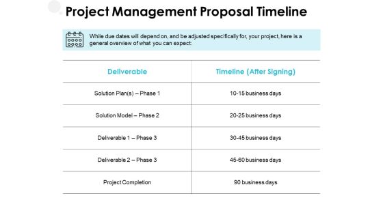Project Management Proposal Timeline Ppt PowerPoint Presentation Sample Project Management Proposal Timeline Ppt PowerPoint Presentation Sample