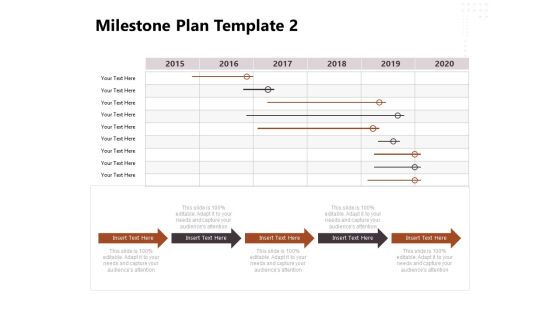 Project Management Timeline Milestone Plan Template 2015 To 2020 Ppt Outline Guidelines PDF