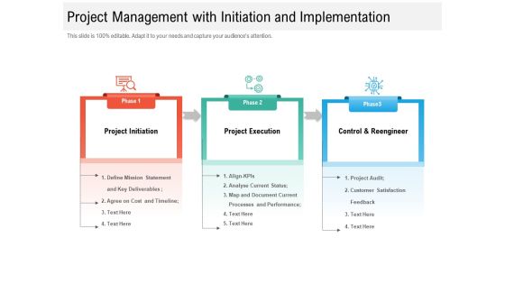Project Management With Initiation And Implementation Ppt PowerPoint Presentation File Background Designs PDF Project Management With Initiation And Implementation Ppt PowerPoint Presentation File Background Designs PDF
