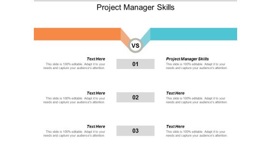 Project Manager Skills Ppt PowerPoint Presentation Inspiration Deck Cpb