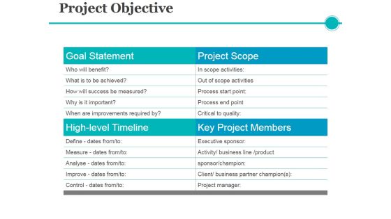 Project Objective Template 1 Ppt PowerPoint Presentation Show Graphics Pictures Project Objective Template 1 Ppt PowerPoint Presentation Show Graphics Pictures