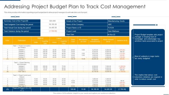 Project Organizing Playbook Addressing Project Budget Plan To Track Cost Management Microsoft PDF Project Organizing Playbook Addressing Project Budget Plan To Track Cost Management Microsoft PDF