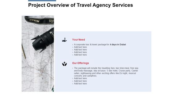 Project Overview Of Travel Agency Services Ppt Powerpoint Presentation Styles Background Designs Project Overview Of Travel Agency Services Ppt Powerpoint Presentation Styles Background Designs