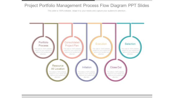 Project Portfolio Management Process Flow Diagram Ppt Slides