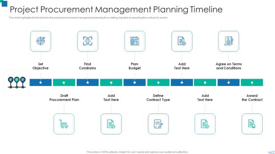 Project Procurement Management Planning Timeline Brochure PDF