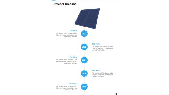 Project Proposal For Solar Panel Sales Project Timeline One Pager Sample Example Document Project Proposal For Solar Panel Sales Project Timeline One Pager Sample Example Document