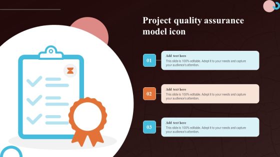 Project Quality Assurance Model Icon Mockup PDF