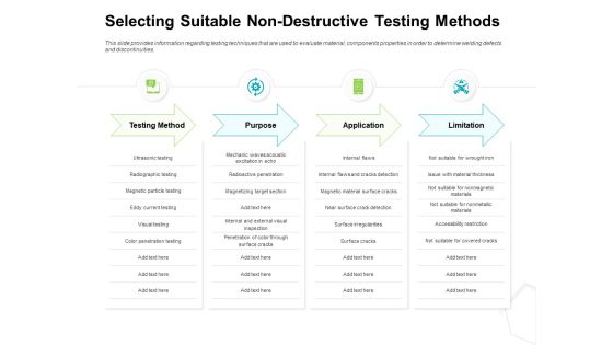Project Quality Management Plan Selecting Suitable Non Destructive Testing Methods Brochure PDF Project Quality Management Plan Selecting Suitable Non Destructive Testing Methods Brochure PDF