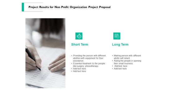Project Results For Non Profit Organization Project Proposal Ppt PowerPoint Presentation Example Project Results For Non Profit Organization Project Proposal Ppt PowerPoint Presentation Example