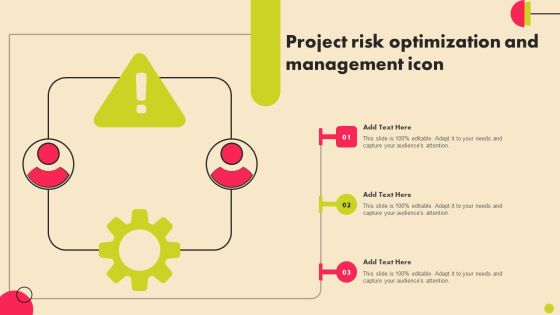 Project Risk Optimization And Management Icon Inspiration PDF