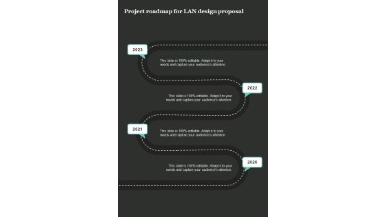 Project Roadmap For LAN Design Proposal One Pager Sample Example Document