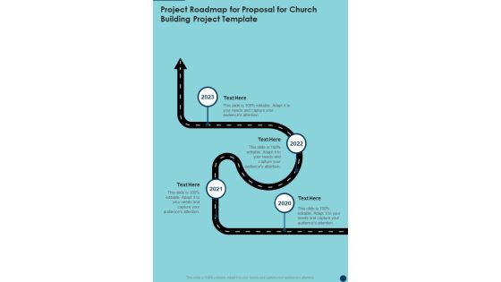 Project Roadmap For Proposal For Church Building Project Template One Pager Sample Example Document Project Roadmap For Proposal For Church Building Project Template One Pager Sample Example Document