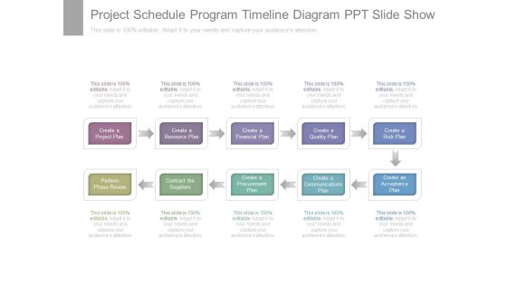 Project Schedule Program Timeline Diagram Ppt Slide Show Project Schedule Program Timeline Diagram Ppt Slide Show