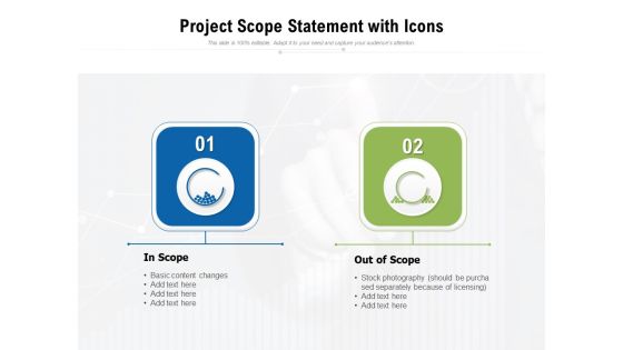 Project Scope Statement With Icons Ppt PowerPoint Presentation Gallery Show PDF Project Scope Statement With Icons Ppt PowerPoint Presentation Gallery Show PDF