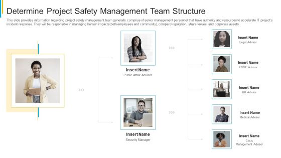 Project Security Administration IT Determine Project Safety Management Team Structure Sample PDF
