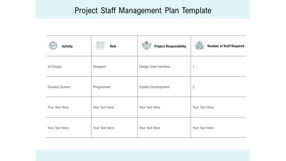 Project Staff Management Plan Template Ppt PowerPoint Presentation Layouts Example Introduction