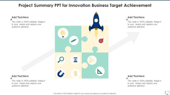 Project Summary PPT For Innovation Business Target Achievement Introduction PDF