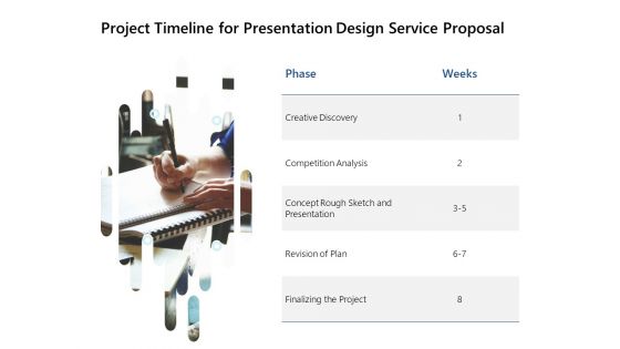 Project Timeline For Presentation Design Service Proposal Ppt PowerPoint Presentation Portfolio Clipart Images