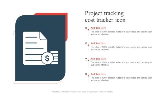 Project Tracking Cost Tracker Icon Template PDF