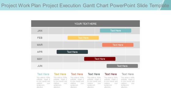 Project Work Plan Project Execution Gantt Chart Powerpoint Slide Template