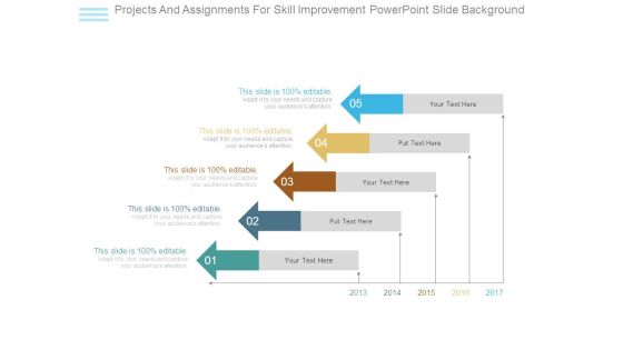Projects And Assignments For Skill Improvement Powerpoint Slide Background