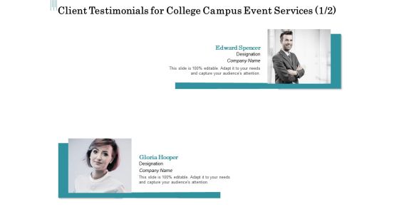 Promoting University Event Client Testimonials For College Campus Event Services Diagrams PDF Promoting University Event Client Testimonials For College Campus Event Services Diagrams PDF