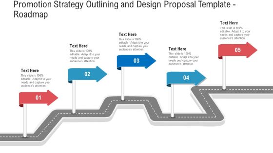 Promotion Strategy Outlining And Design Proposal Template Roadmap Mockup PDF Promotion Strategy Outlining And Design Proposal Template Roadmap Mockup PDF