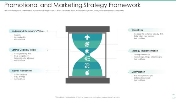Promotional And Marketing Strategy Framework Infographics PDF