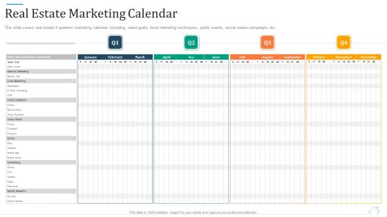 Promotional Strategy For Real Estate Project Real Estate Marketing Calendar Graphics PDF Promotional Strategy For Real Estate Project Real Estate Marketing Calendar Graphics PDF