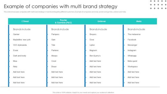 Promotional Techniques To Market Several Brands Among Target Groups Example Of Companies Brochure PDF Promotional Techniques To Market Several Brands Among Target Groups Example Of Companies Brochure PDF