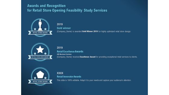Proof Concept Variety Shop Awards And Recognition For Retail Store Opening Feasibility Study Services Summary PDF