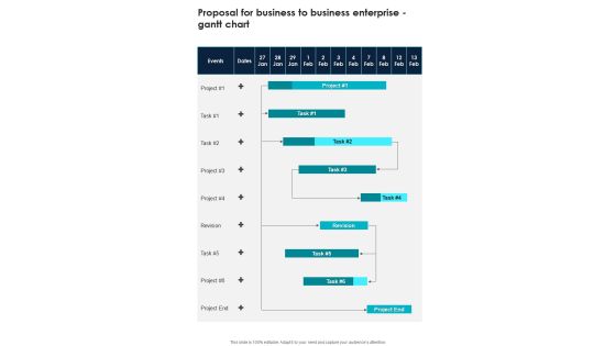 Proposal For Business To Business Enterprise Gantt Chart One Pager Sample Example Document Proposal For Business To Business Enterprise Gantt Chart One Pager Sample Example Document