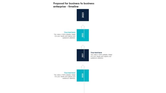 Proposal For Business To Business Enterprise Timeline One Pager Sample Example Document Proposal For Business To Business Enterprise Timeline One Pager Sample Example Document