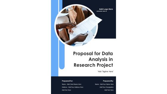 Proposal For Data Analysis In Research Project Example Document Report Doc Pdf Ppt