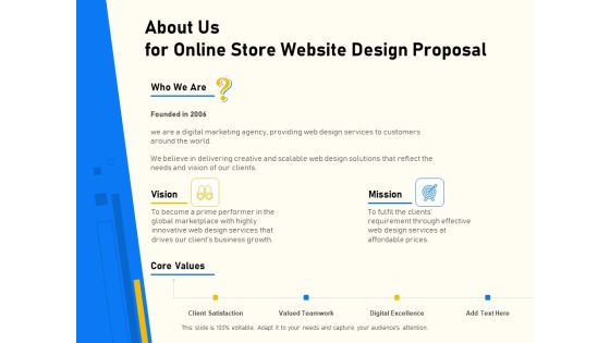 Proposal For Ecommerce Website Development About Us For Online Store Website Design Proposal Diagrams PDF Proposal For Ecommerce Website Development About Us For Online Store Website Design Proposal Diagrams PDF