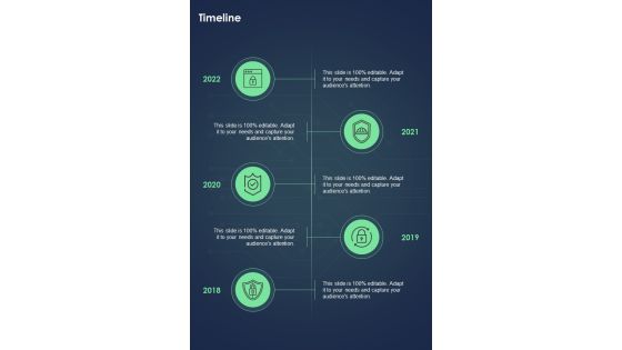 Proposal For Enterprise Security System Timeline One Pager Sample Example Document