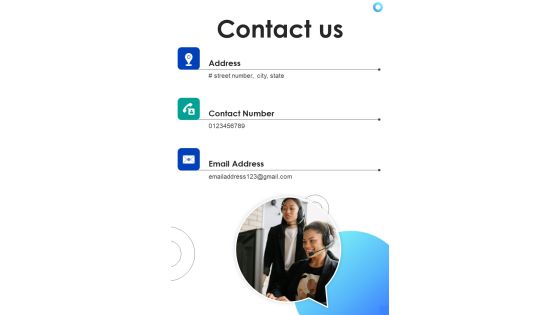 Proposal For Expert Support Services Contact Us One Pager Sample Example Document