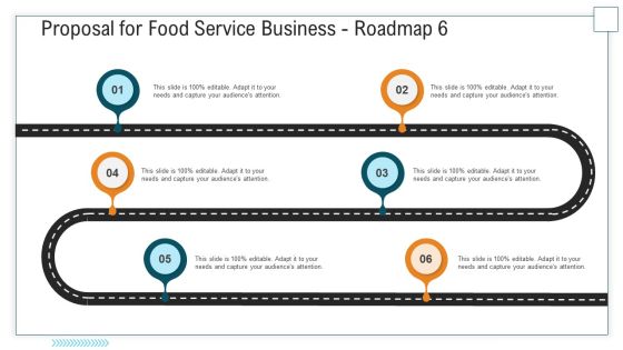 Proposal For Food Service Business Roadmap Six Stage Process Ppt Styles Gridlines PDF Proposal For Food Service Business Roadmap Six Stage Process Ppt Styles Gridlines PDF