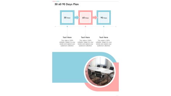 Proposal For Leasing Office Premises 30 60 90 Days Plan One Pager Sample Example Document Proposal For Leasing Office Premises 30 60 90 Days Plan One Pager Sample Example Document