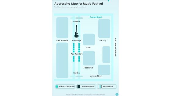 Proposal For Music Festival Investment Addressing Map For Music One Pager Sample Example Document Proposal For Music Festival Investment Addressing Map For Music One Pager Sample Example Document