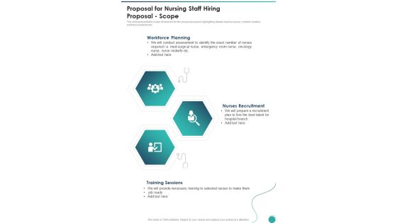 Proposal For Nursing Staff Hiring Proposal Scope One Pager Sample Example Document Proposal For Nursing Staff Hiring Proposal Scope One Pager Sample Example Document