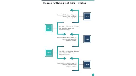 Proposal For Nursing Staff Hiring Timeline One Pager Sample Example Document Proposal For Nursing Staff Hiring Timeline One Pager Sample Example Document