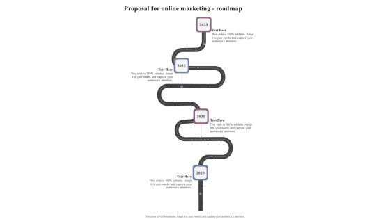 Proposal For Online Marketing Roadmap One Pager Sample Example Document Proposal For Online Marketing Roadmap One Pager Sample Example Document