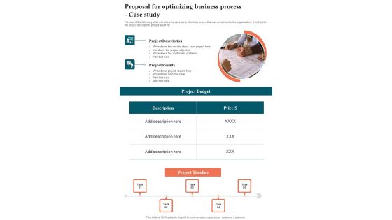 Proposal For Optimizing Business Process Case Study One Pager Sample Example Document Proposal For Optimizing Business Process Case Study One Pager Sample Example Document