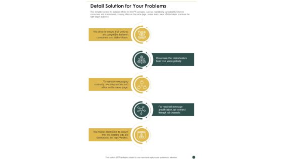 Proposal For PR Campaign Detail Solution For Your Problems One Pager Sample Example Document Proposal For PR Campaign Detail Solution For Your Problems One Pager Sample Example Document